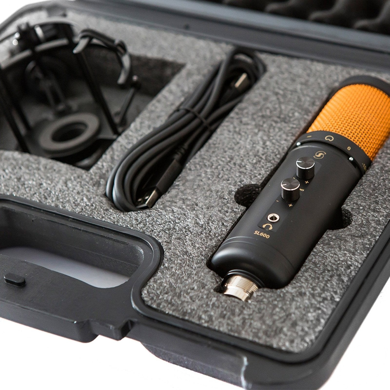 SL600 Condenser USB Microphone with Live Monitoring