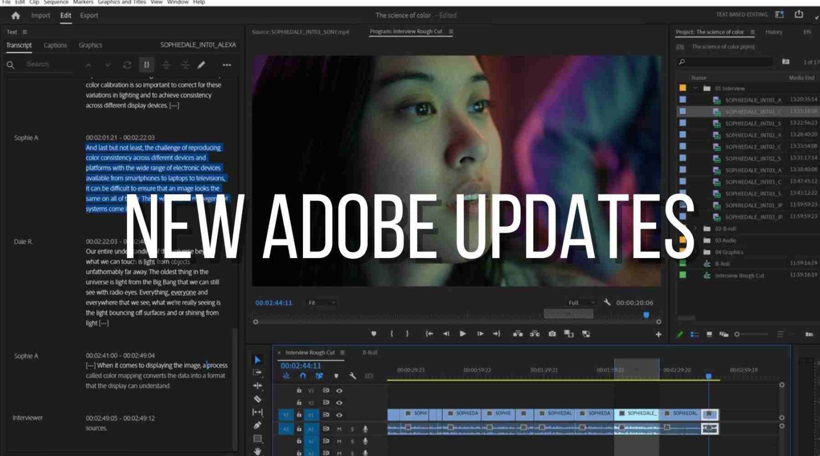 Adobe brings TEXT BASED EDITING to Premiere and other exciting updates. - Editors Keys