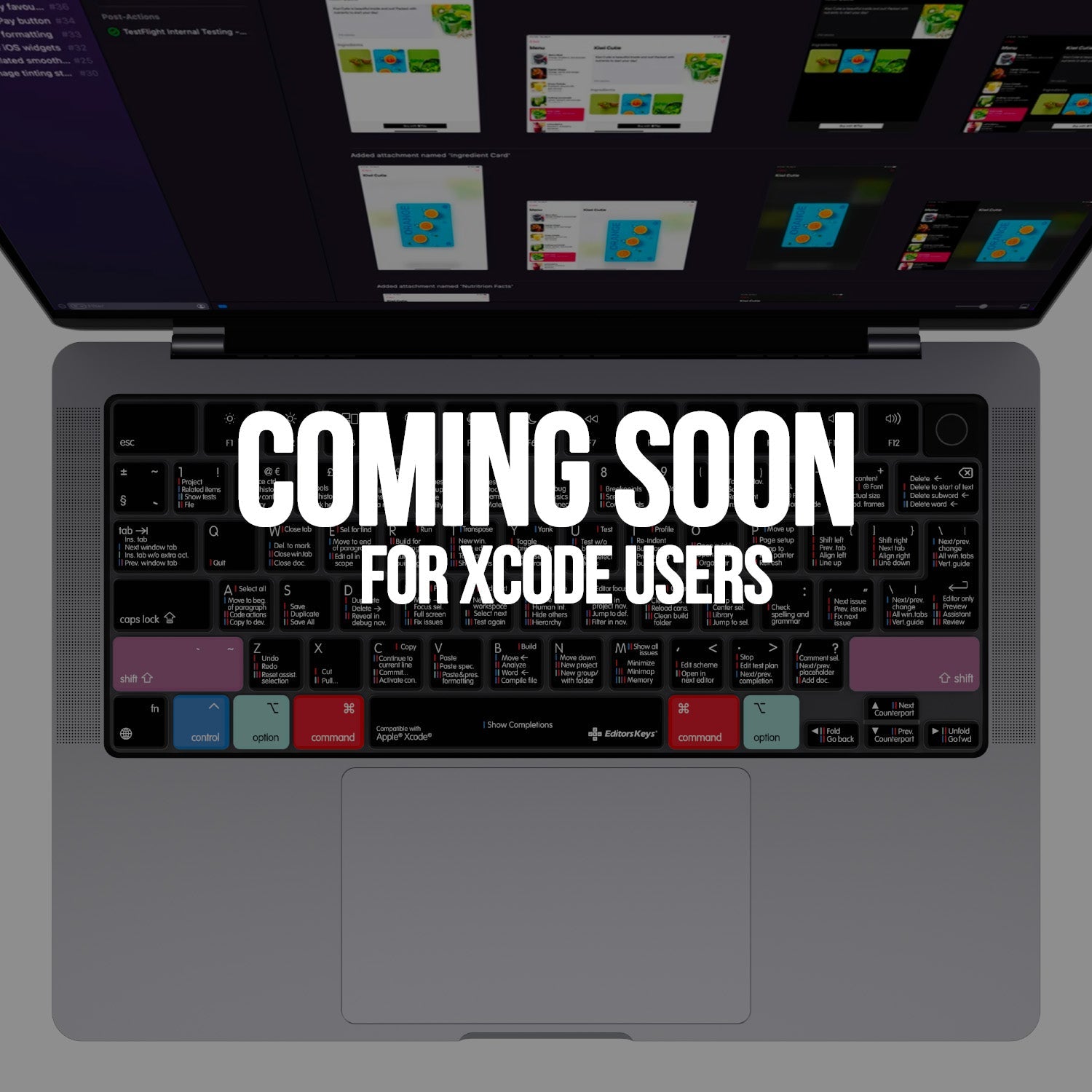 Xcode Keyboard Shortcuts Cover Skin | coming soon from Editors Keys - Editors Keys
