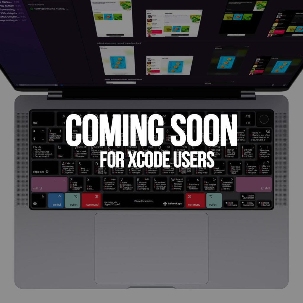 Xcode Keyboard Shortcuts Cover Skin | coming soon from Editors Keys
