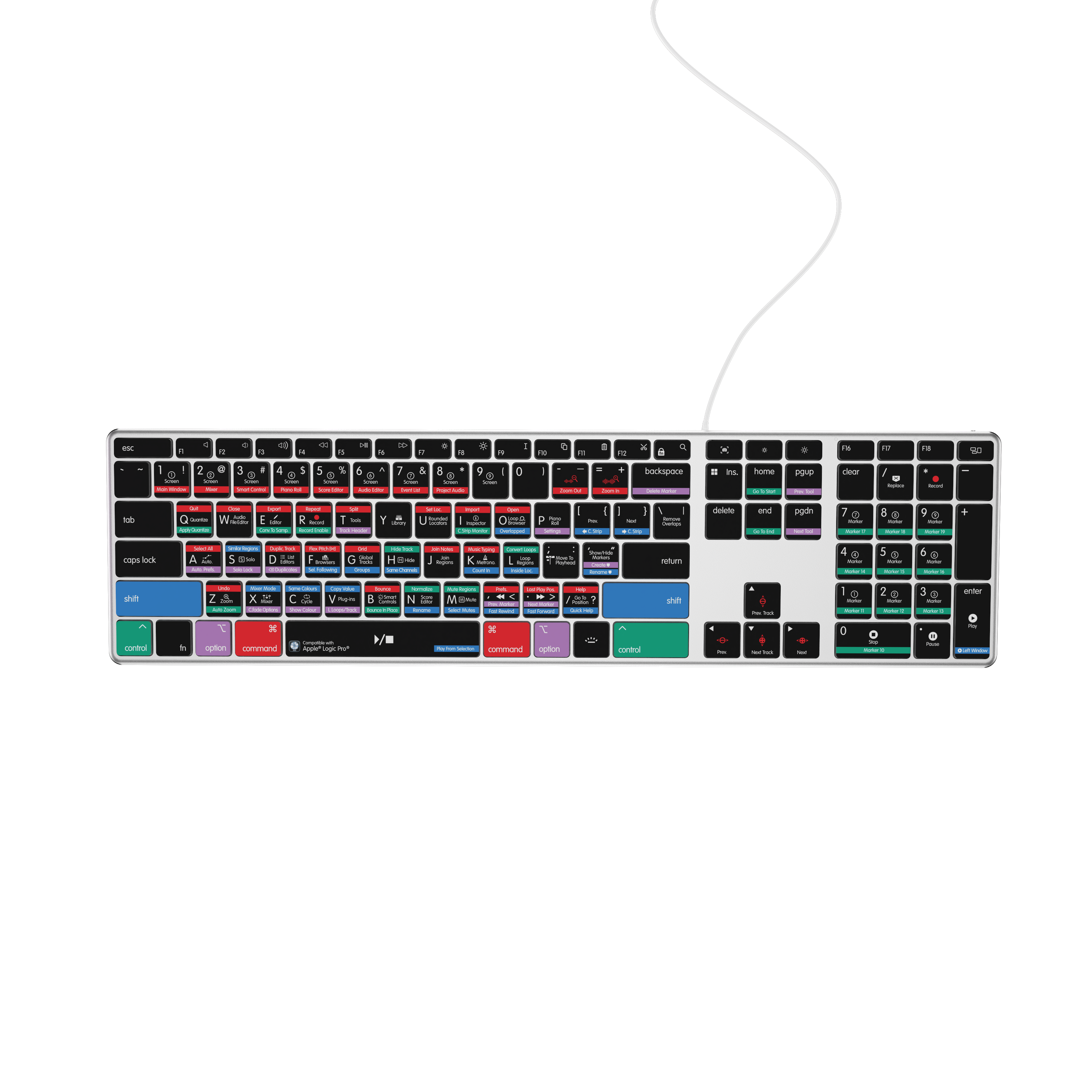 NEW Logic Pro Keyboard | Backlit | Wired & Wireless | Mac