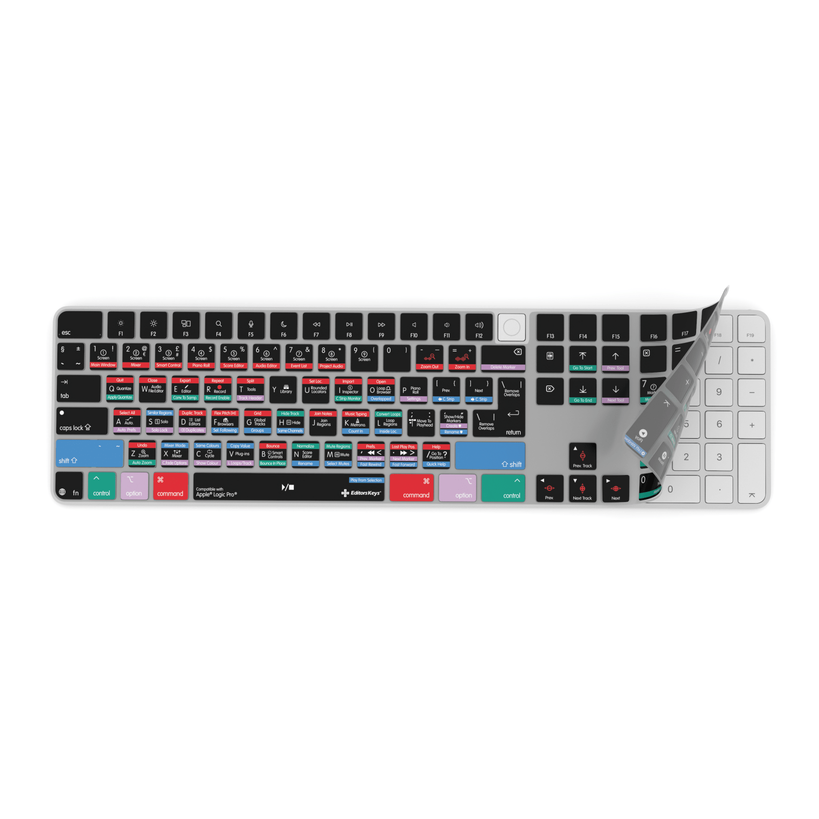 Apple Logic Pro Keyboard Covers for MacBook and iMac - Editors Keys