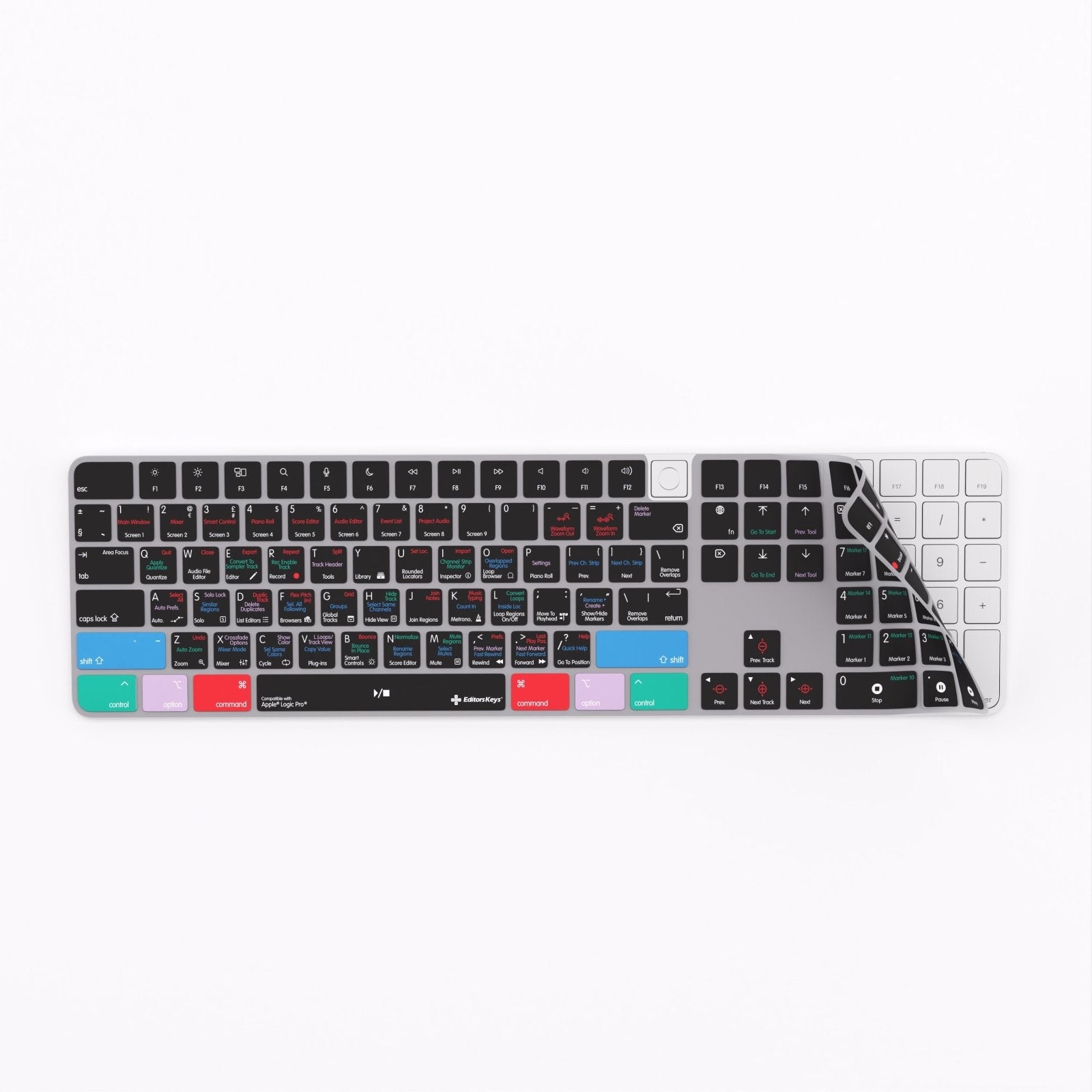 Apple Logic Pro Keyboard Covers for MacBook and iMac - Editors Keys