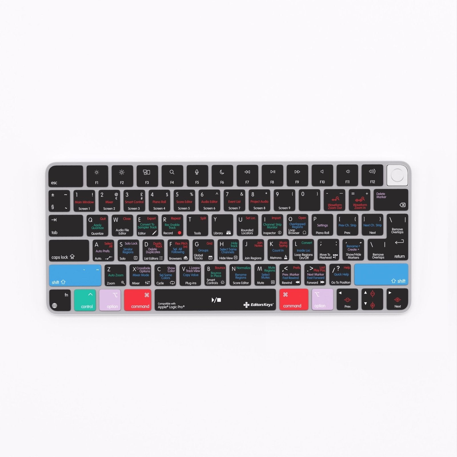 Apple Logic Pro Keyboard Covers for MacBook and iMac - Editors Keys