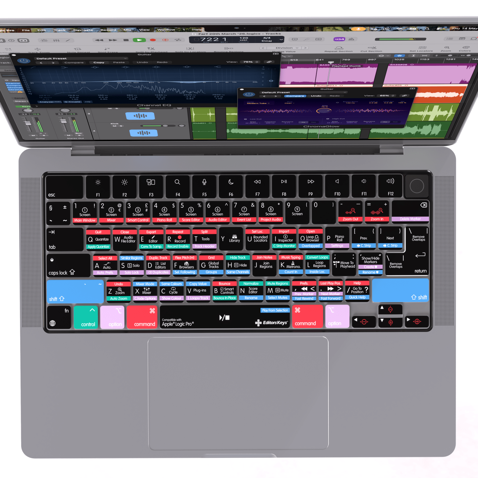 Apple Logic Pro Keyboard Covers for MacBook and iMac - Editors Keys
