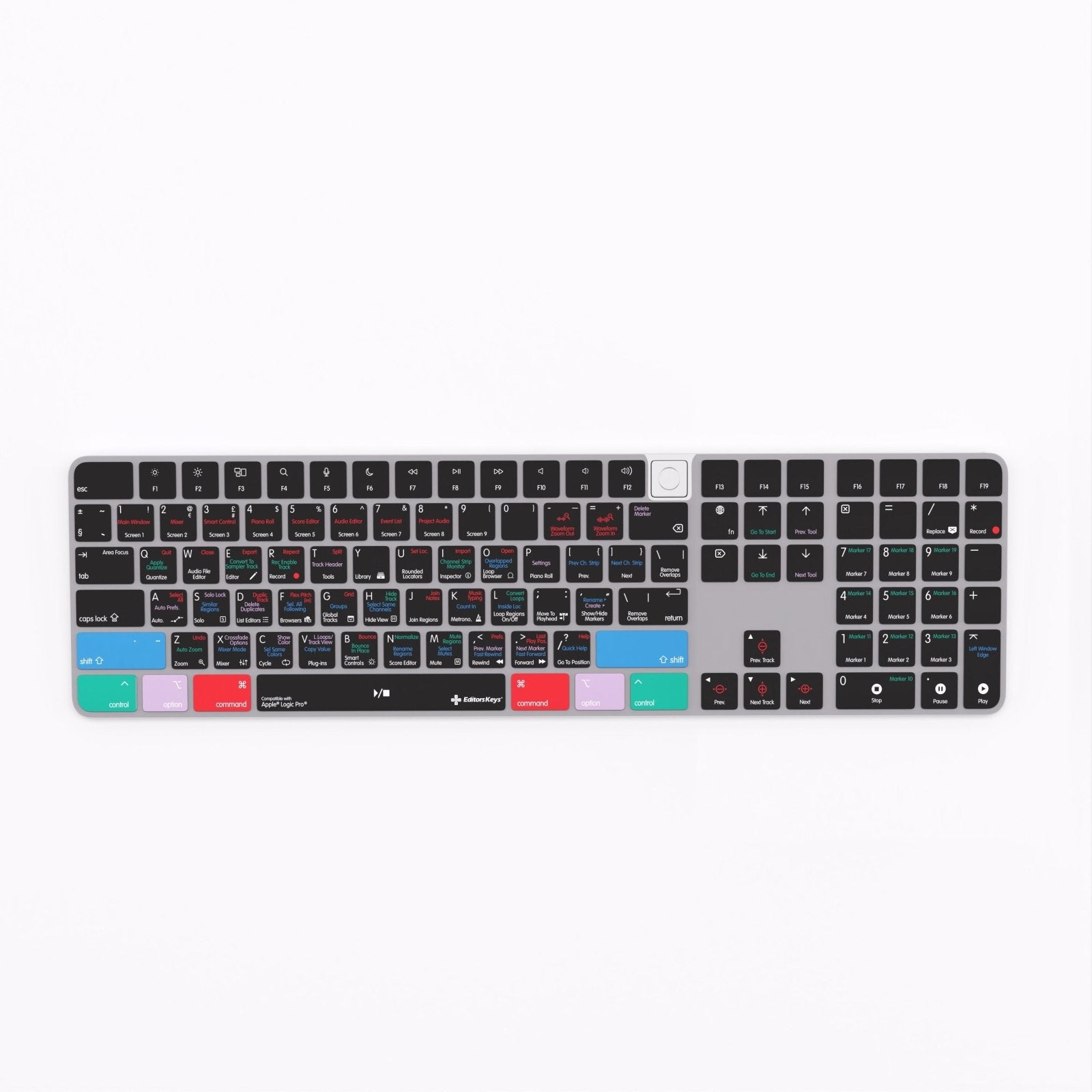 Apple Logic Pro Keyboard Covers for MacBook and iMac - Editors Keys