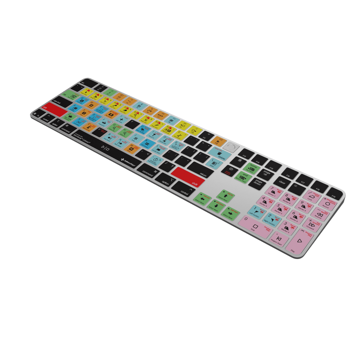 Cubase Keyboard – Apple Magic Keyboard with Touch ID & Numeric Keypad - Editors Keys