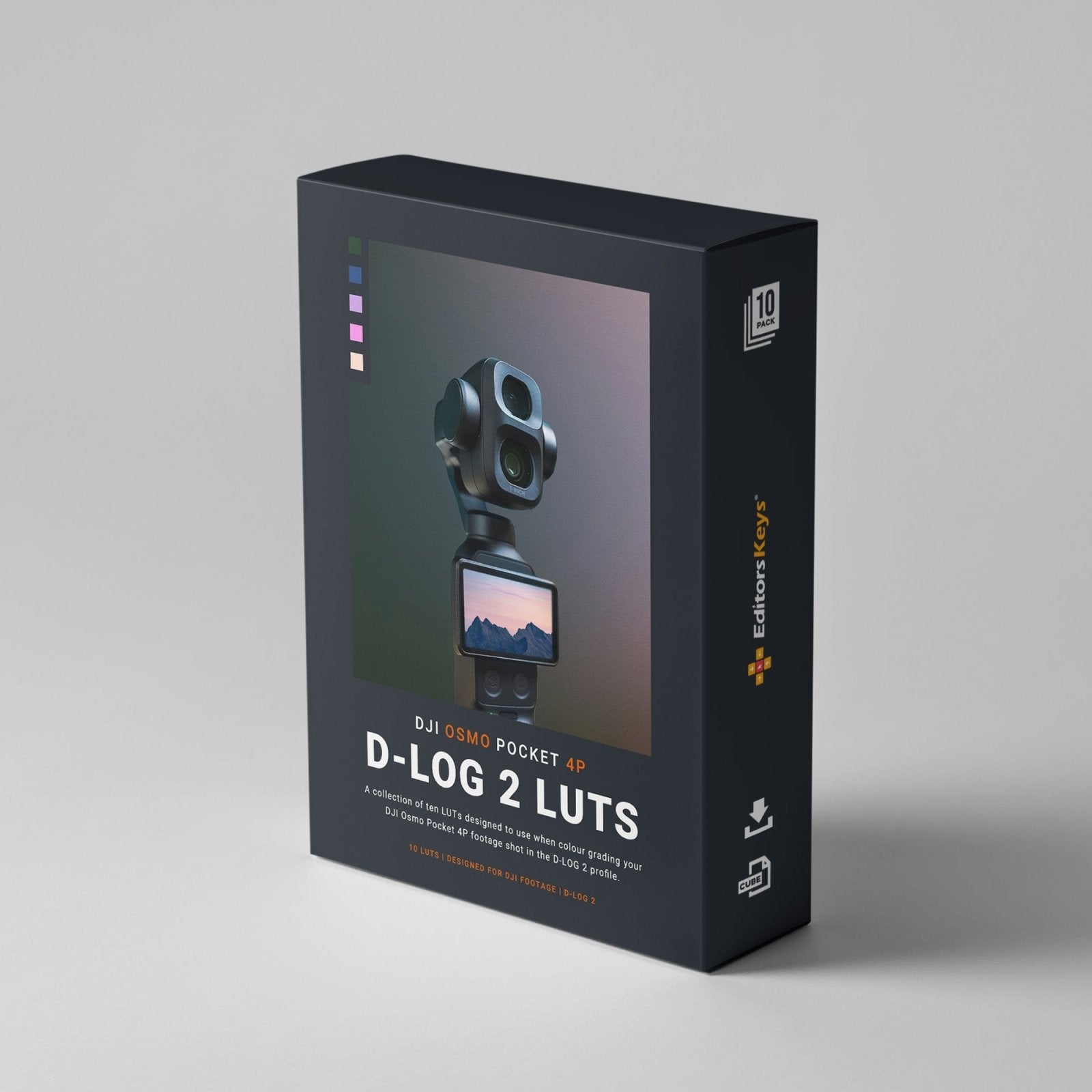 D-LOG 2 Pocket 4P LUTs | One Click Fix and Looks 10 Pack - Editors Keys