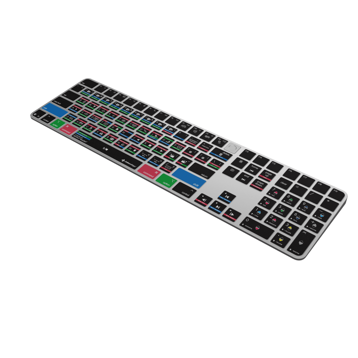 DaVinci Resolve Keyboard – Apple Magic Keyboard with Touch ID & Numeric Keypad - Editors Keys