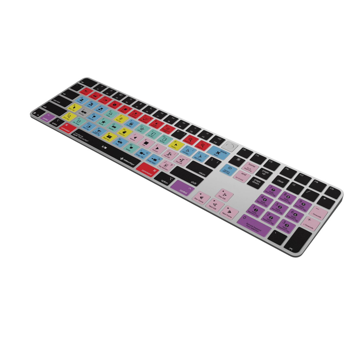 Final Cut Pro Keyboard – Apple Magic Keyboard with Touch ID & Numeric Keypad - Editors Keys