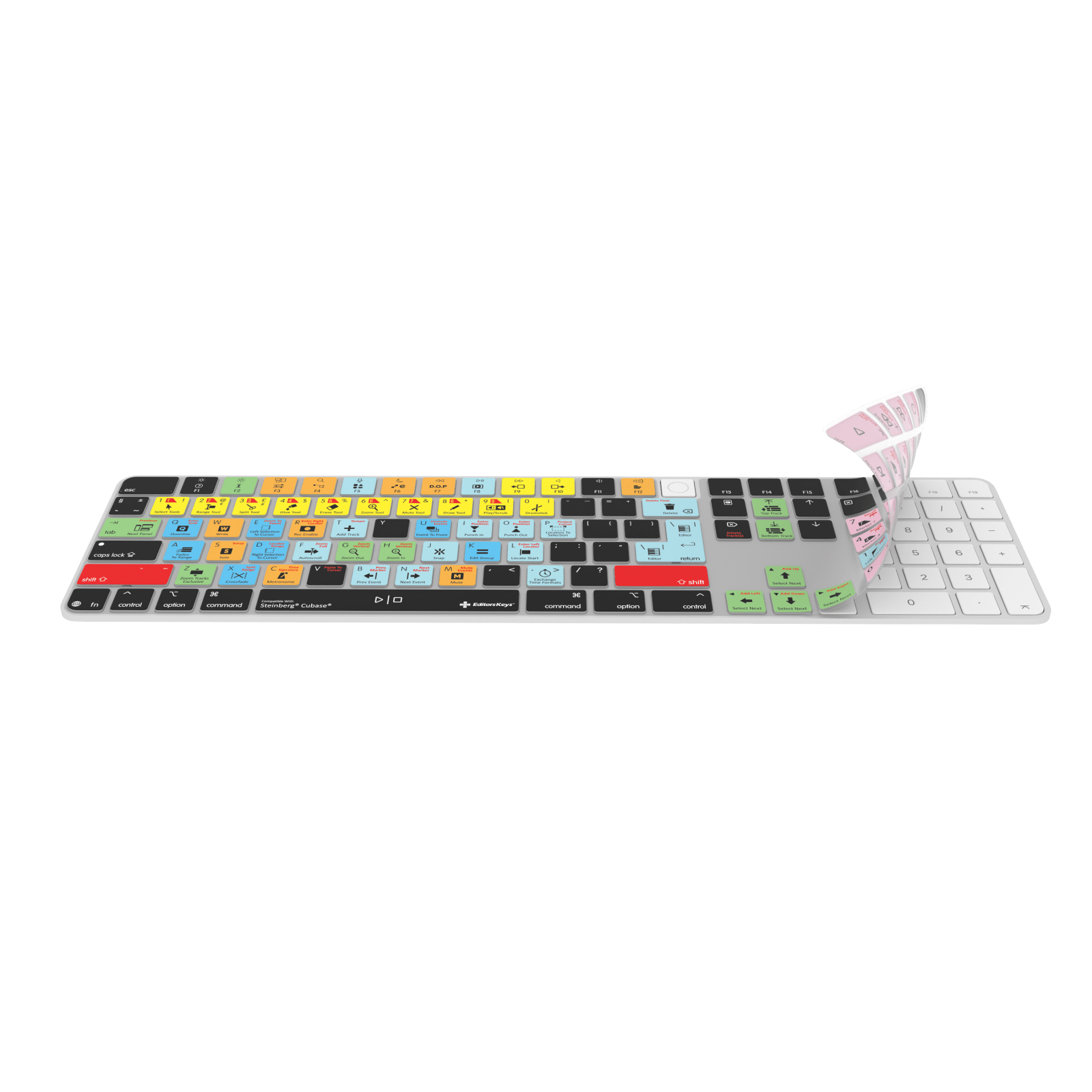 Keyboard Cover designed for Steinberg Cubase | for MacBook and iMac - Editors Keys