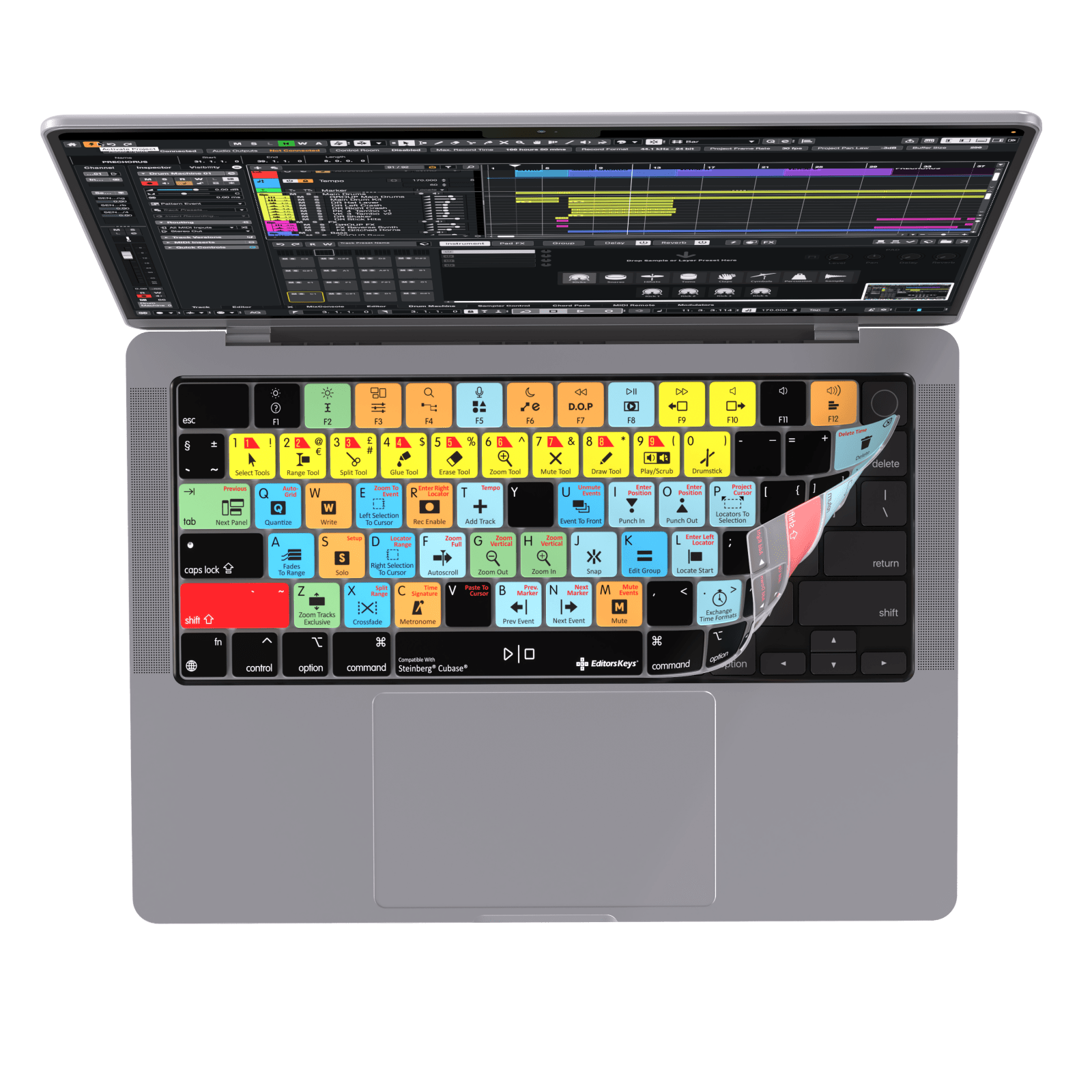 Keyboard Cover designed for Steinberg Cubase | for MacBook and iMac - Editors Keys