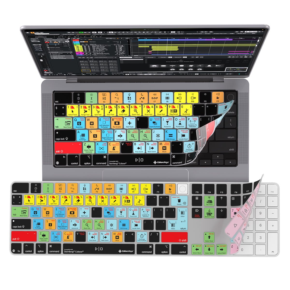 Keyboard Cover designed for Steinberg Cubase | for MacBook and iMac - Editors Keys