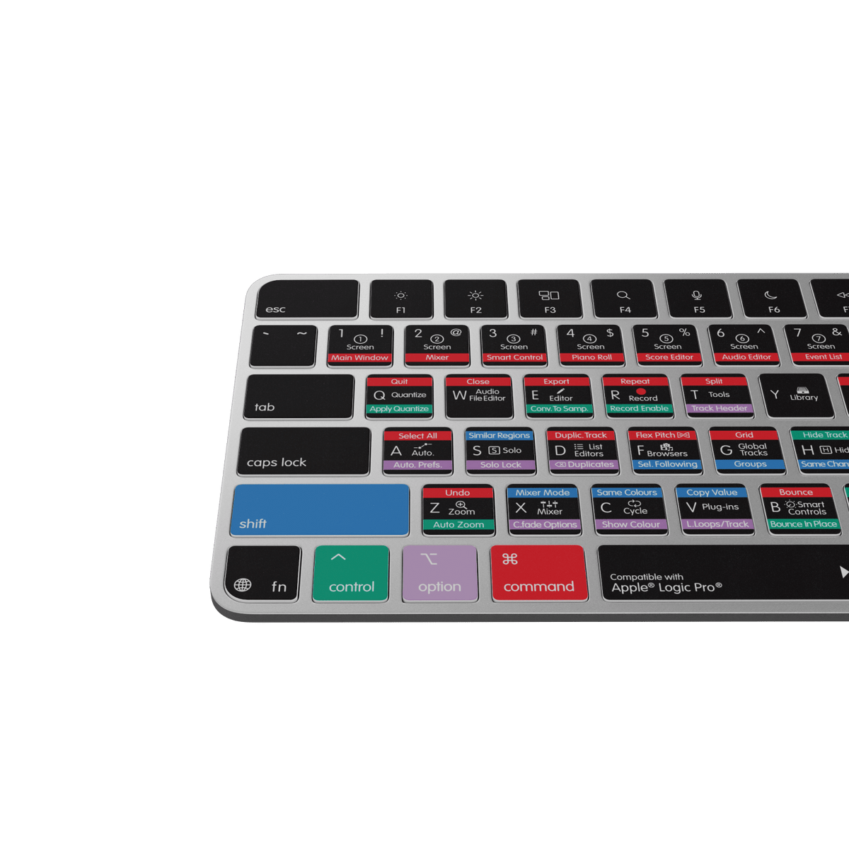 Logic Pro Keyboard – Apple Magic Keyboard with Touch ID & Numeric Keypad - Editors Keys