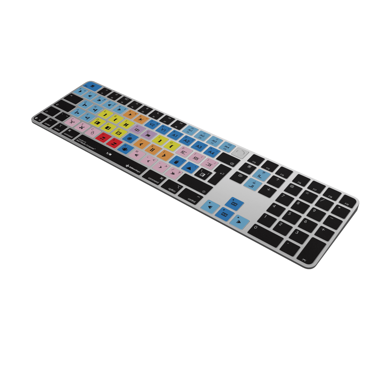 Media Composer Keyboard – Apple Magic Keyboard with Touch ID & Numeric Keypad - Editors Keys