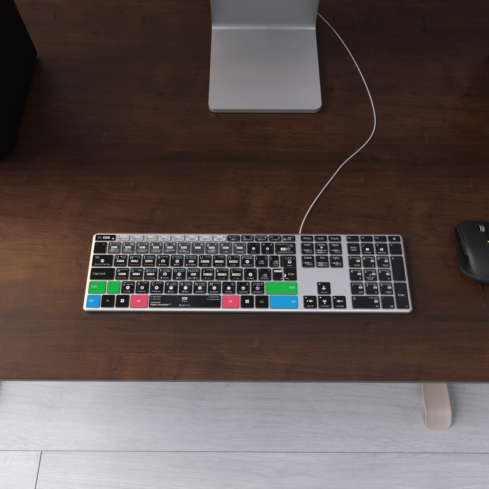 NEW Flight Simulator Keyboard | AB10 Core | Backlit | Wired | PC & Xbox - Editors Keys