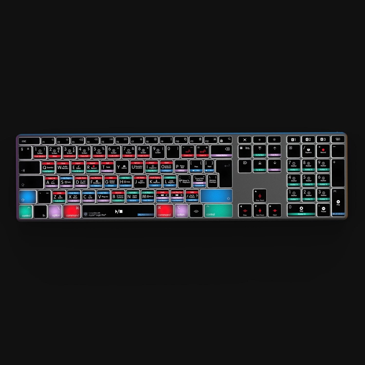 NEW Logic Pro Keyboard | Backlit | Wired & Wireless | Mac & PC