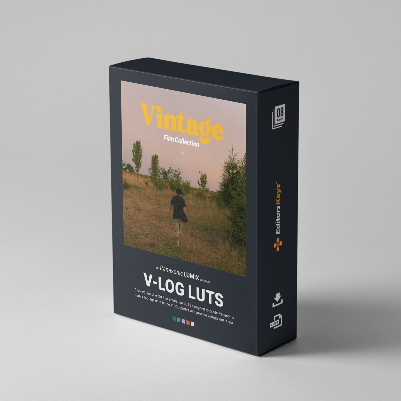 Panasonic V-Log LUTs | Vintage & Cinematic Film 8 Pack - Editors Keys