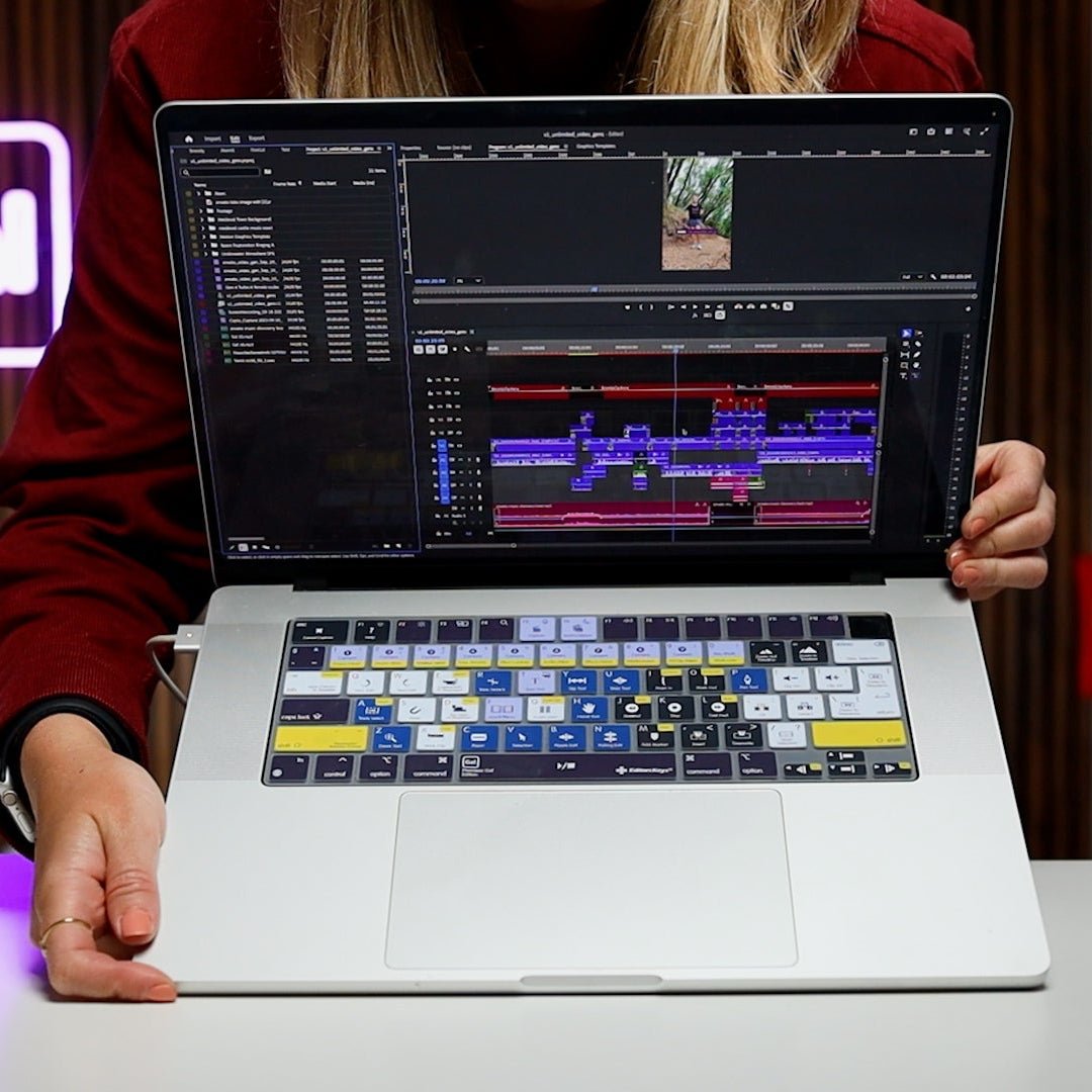 Premiere Gal Premiere Pro Keyboard Cover – MacBook Pro & Airs - Editors Keys