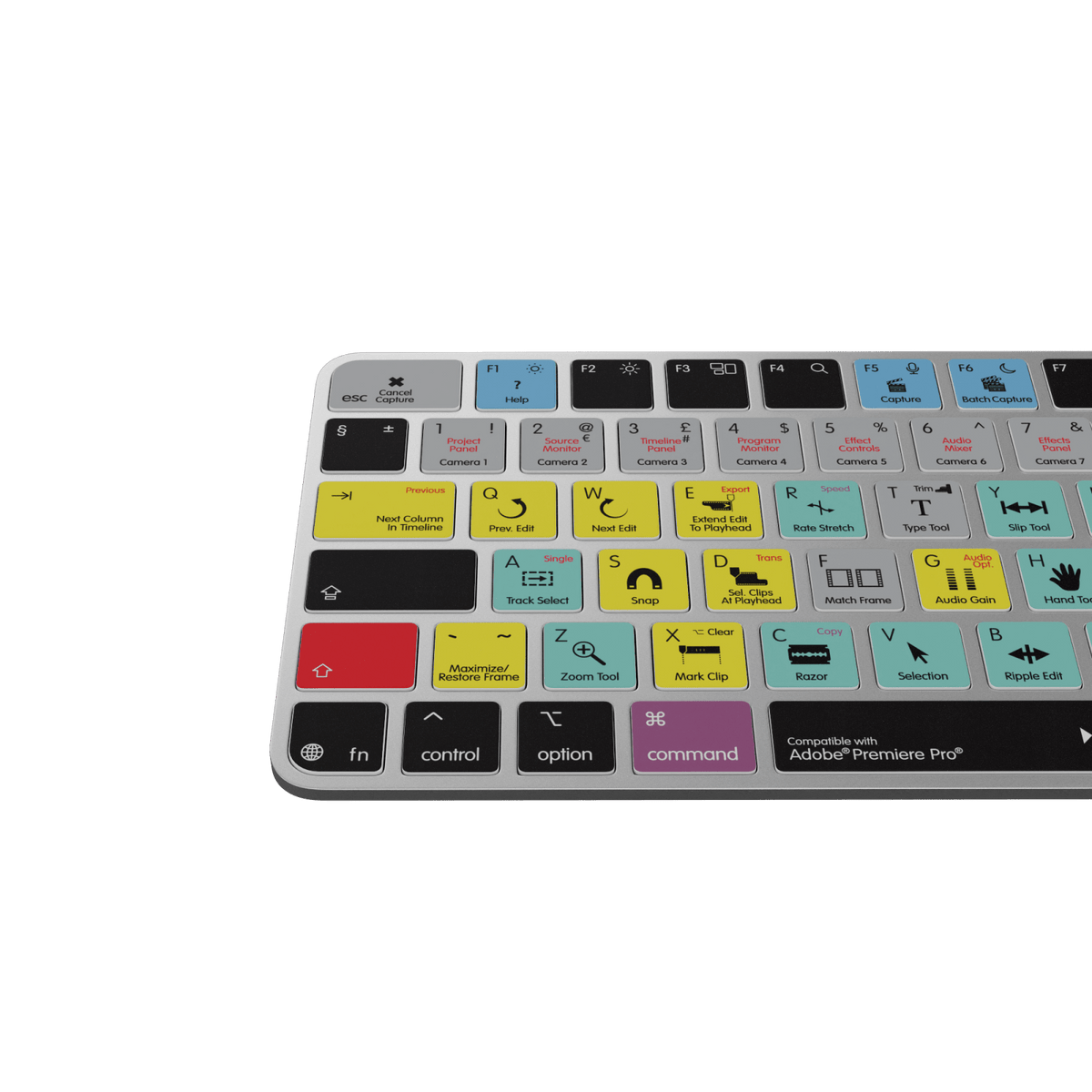 Premiere Pro Keyboard – Apple Magic Keyboard with Touch ID & Numeric Keypad - Editors Keys