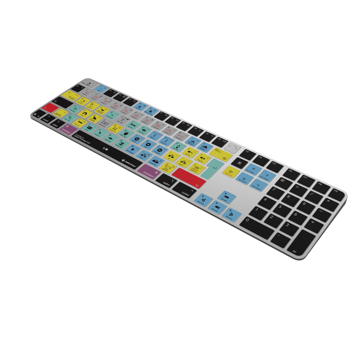 Premiere Pro Keyboard – Apple Magic Keyboard with Touch ID & Numeric Keypad - Editors Keys