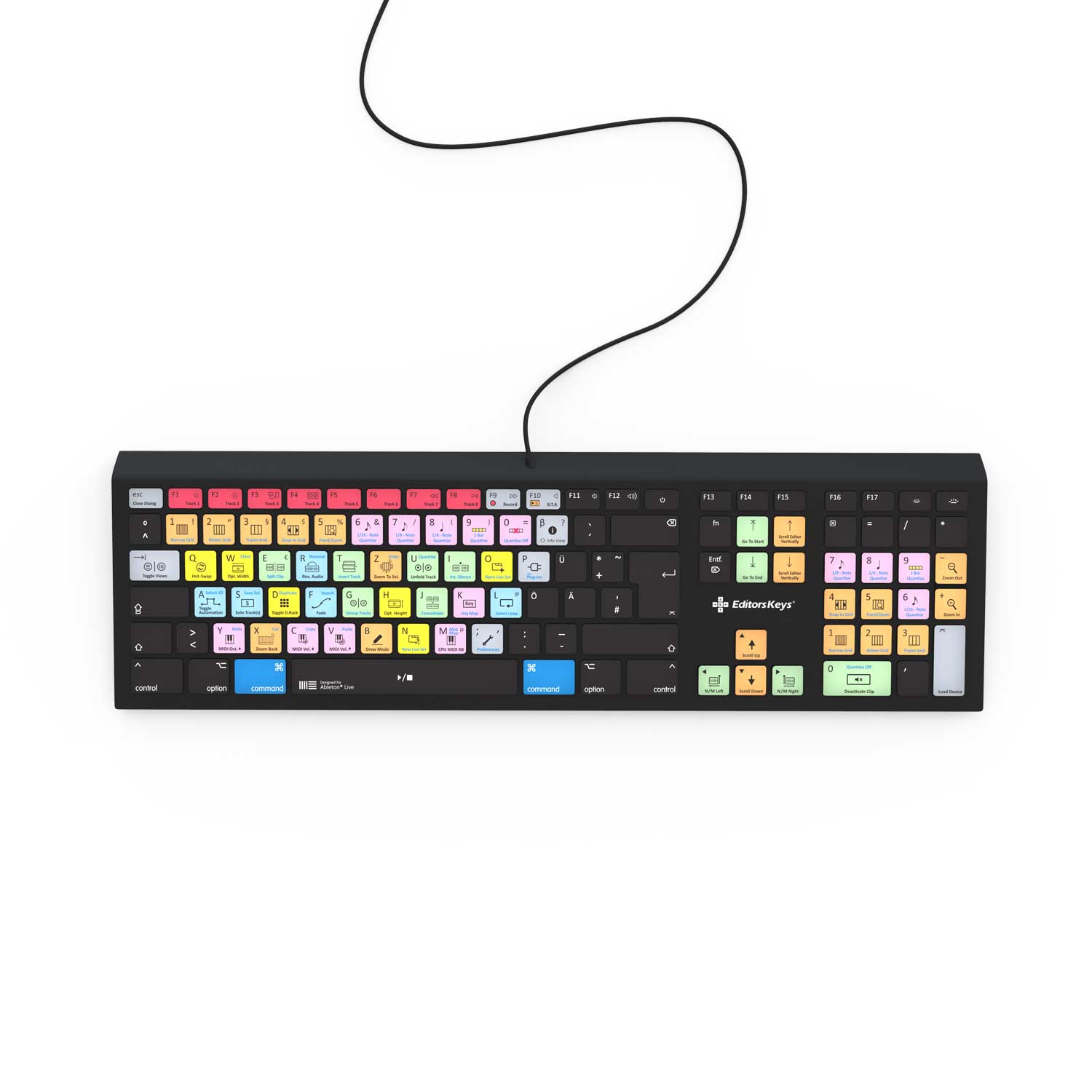 Ableton Live Keyboard - Backlit - For Mac or PC - Editors Keys