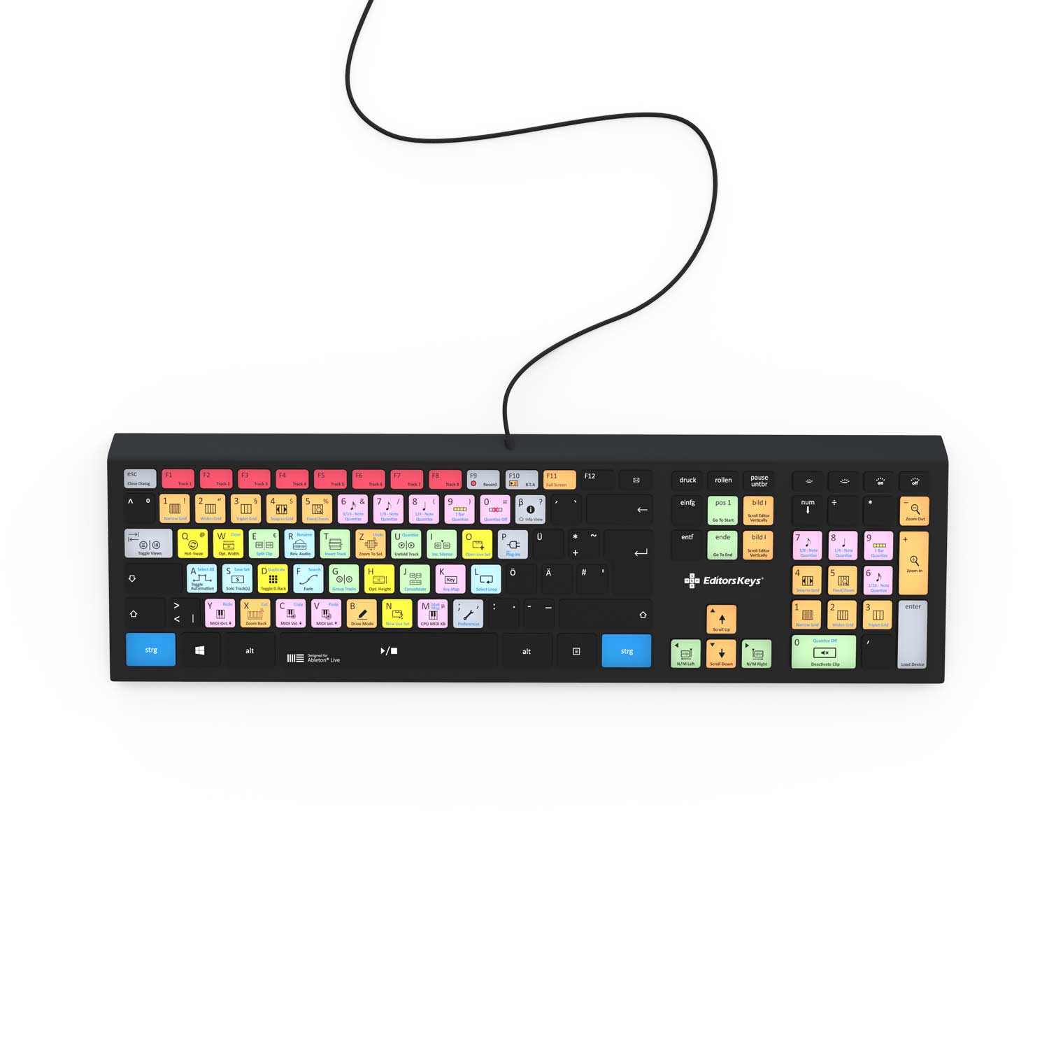 Ableton Live Keyboard - Backlit - For Mac or PC - Editors Keys