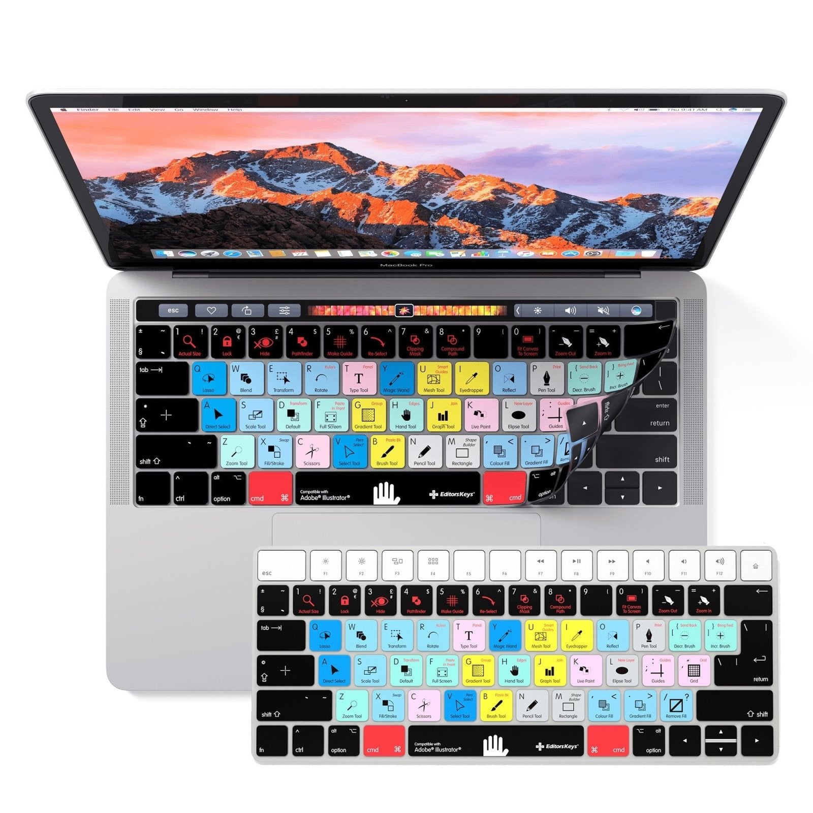 Adobe Illustrator Keyboard Covers for MacBook and iMac - Editors Keys