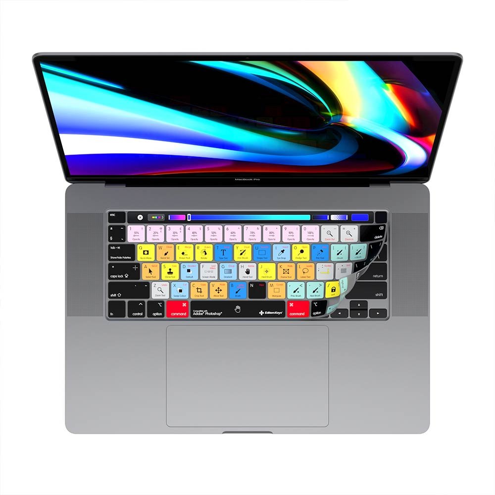 Adobe Photoshop Keyboard Covers for MacBook and iMac - Editors Keys