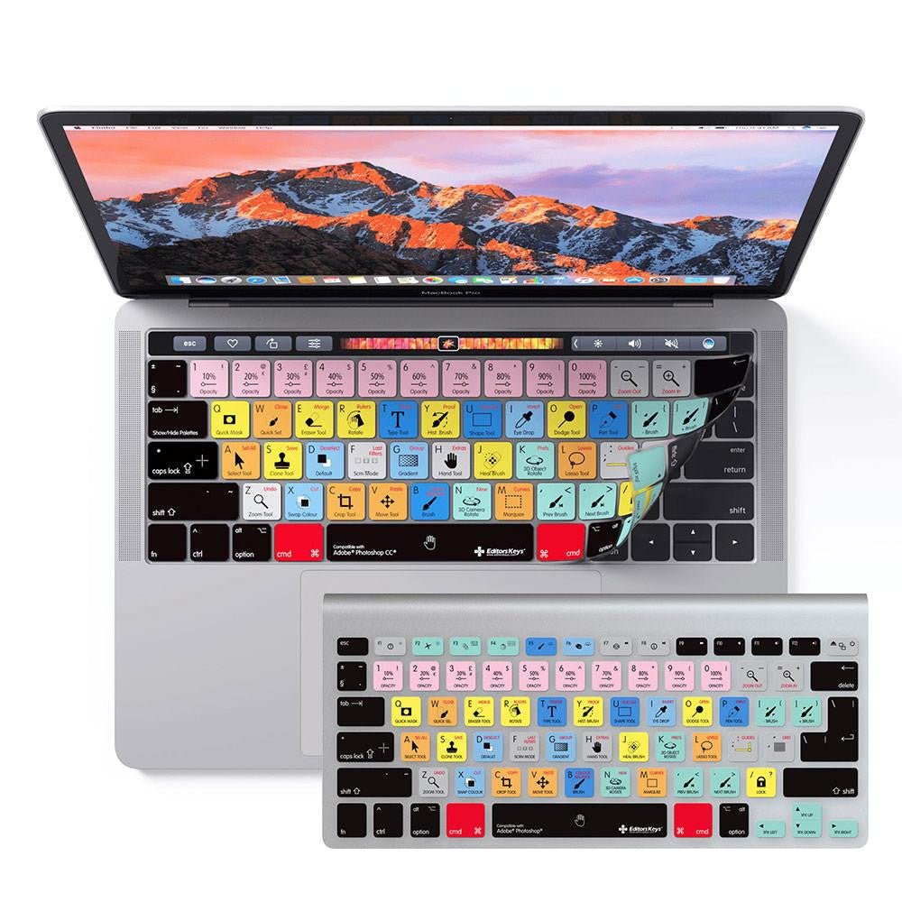 Adobe Photoshop Keyboard Covers for MacBook and iMac - Editors Keys