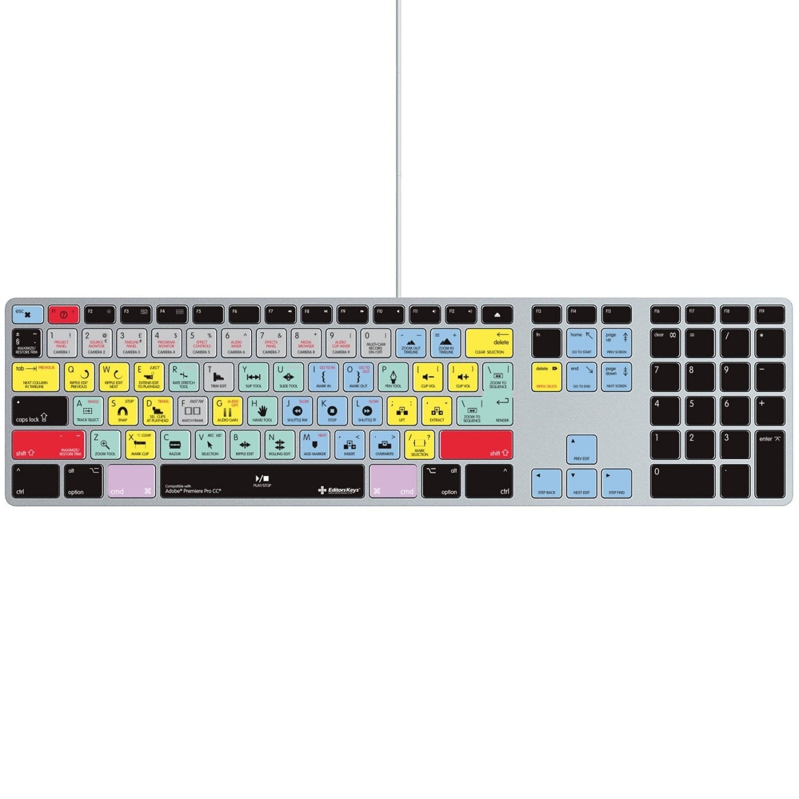 Adobe Premiere Keyboard Covers for MacBook and iMac - Editors Keys