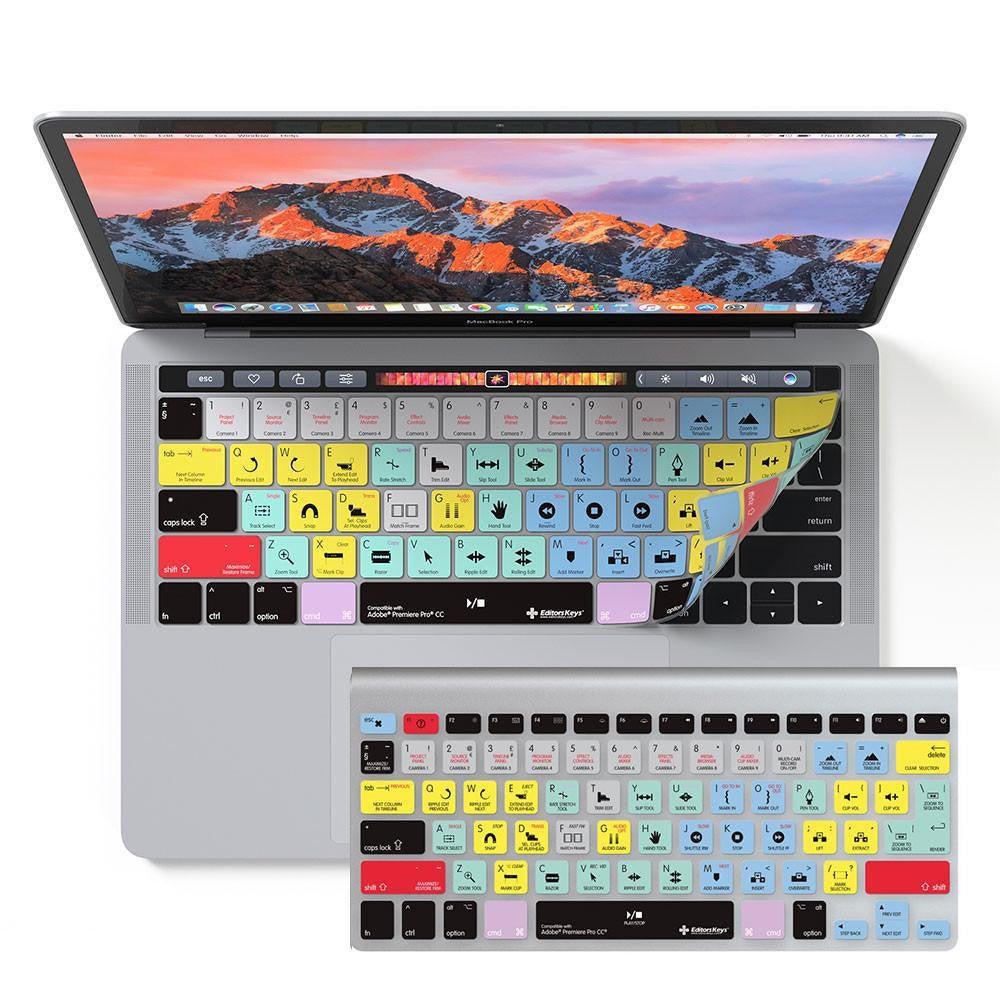 Adobe Premiere Keyboard Covers for MacBook and iMac - Editors Keys