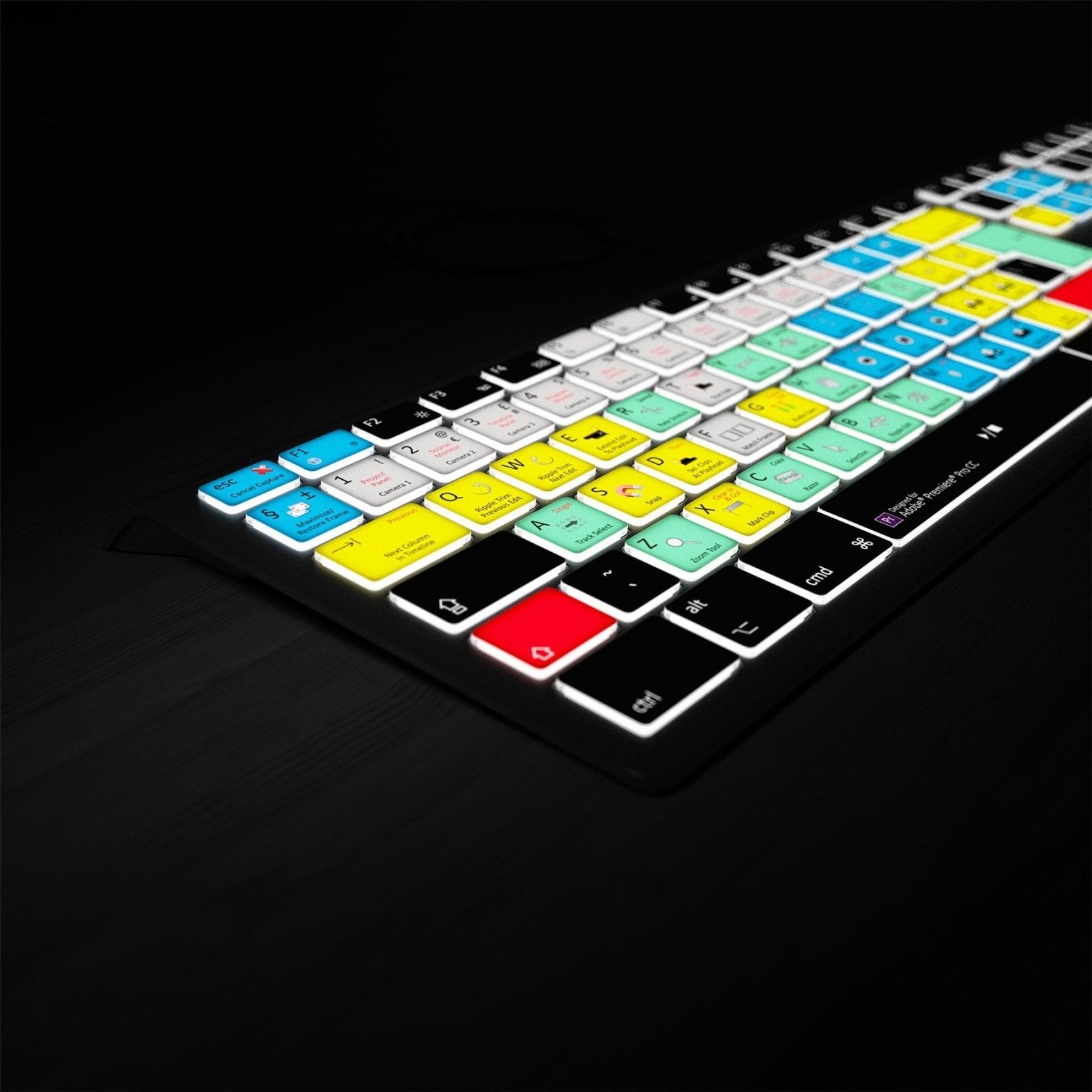 Adobe Premiere Pro CC Keyboard - Backlit - For Mac or PC - Editors Keys