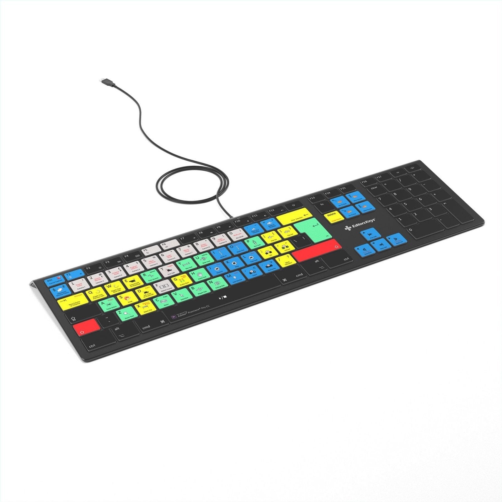 Adobe Premiere Pro CC Keyboard - Backlit - For Mac or PC - Editors Keys