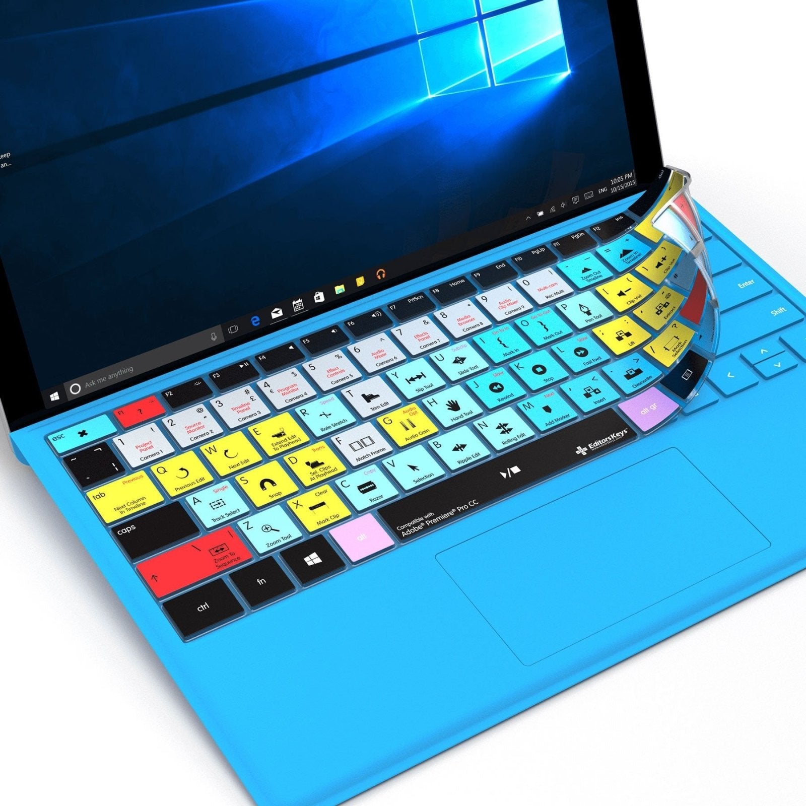 Adobe Premiere Pro Keyboard Covers for Microsoft Surface Line - Editors Keys