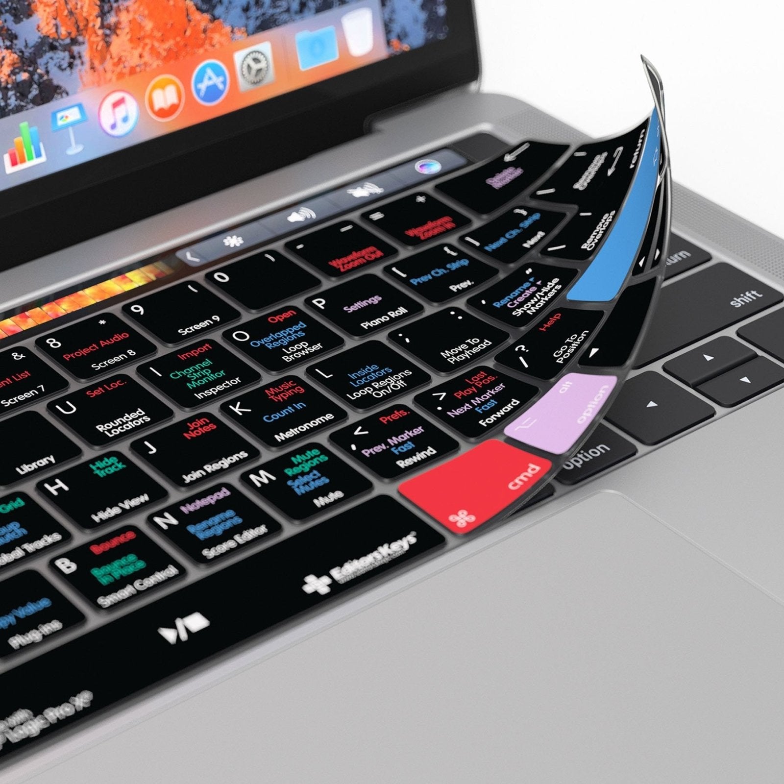 Apple Logic Pro Keyboard Covers for MacBook and iMac - Editors Keys