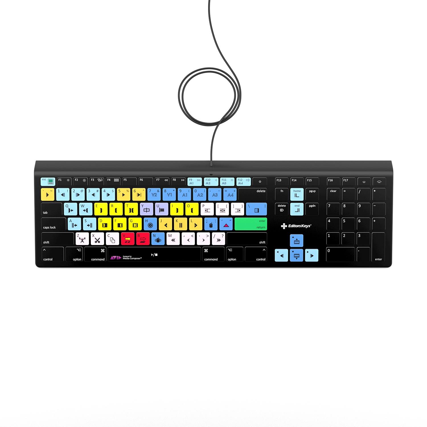 Avid Media Composer Keyboard - Backlit - For Mac or PC - Editors Keys