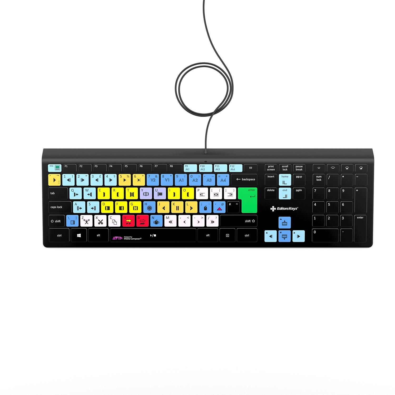 Avid Media Composer Keyboard - Backlit - For Mac or PC - Editors Keys