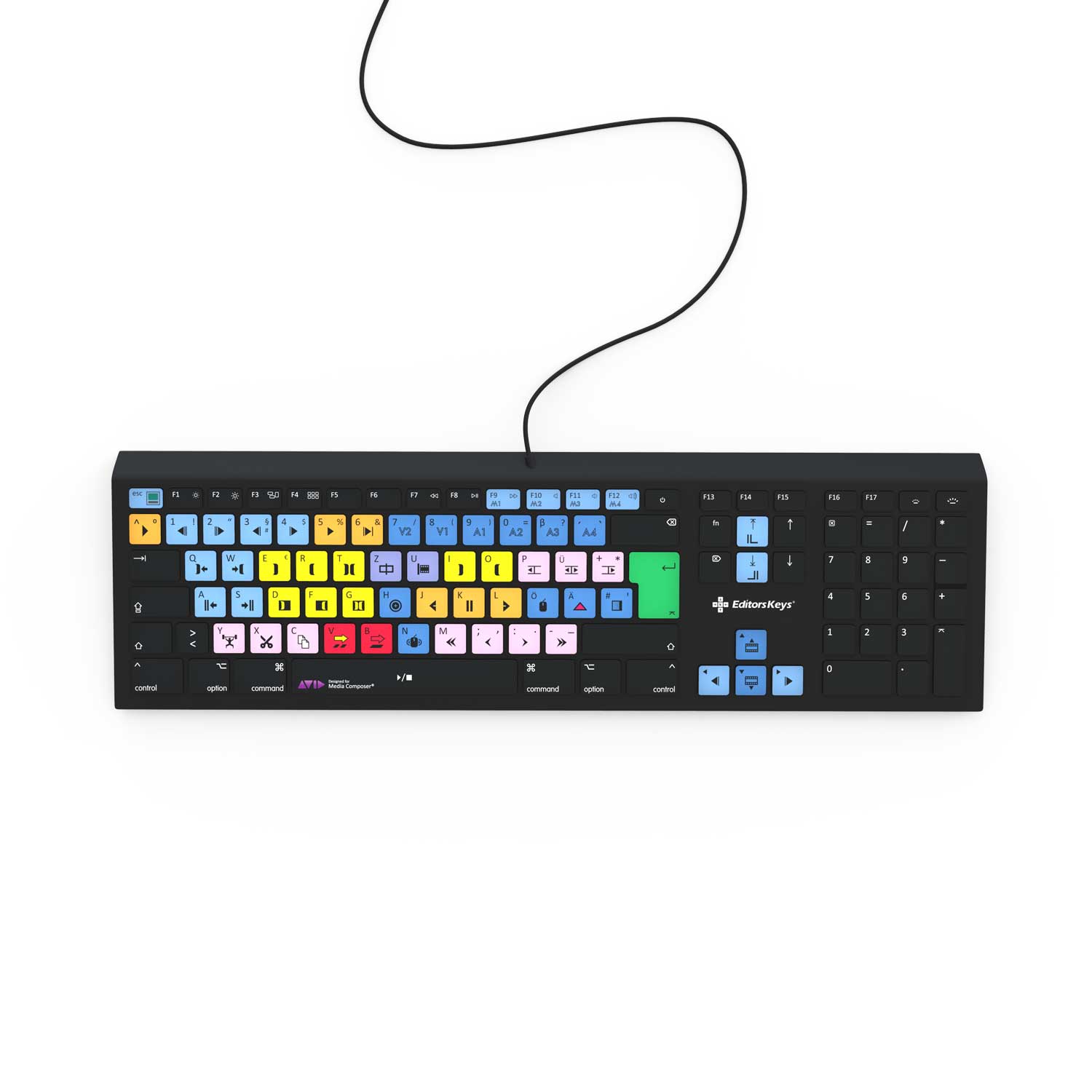 Avid Media Composer Keyboard - Backlit - For Mac or PC - Editors Keys