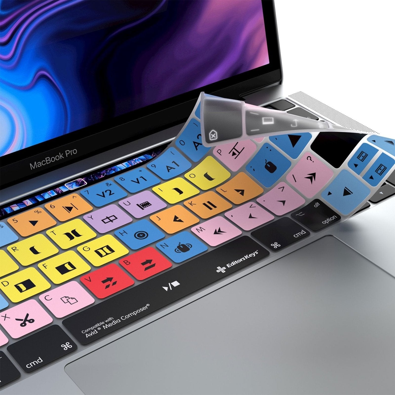 Avid Media Composer Keyboard Covers for MacBook and iMac - Editors Keys