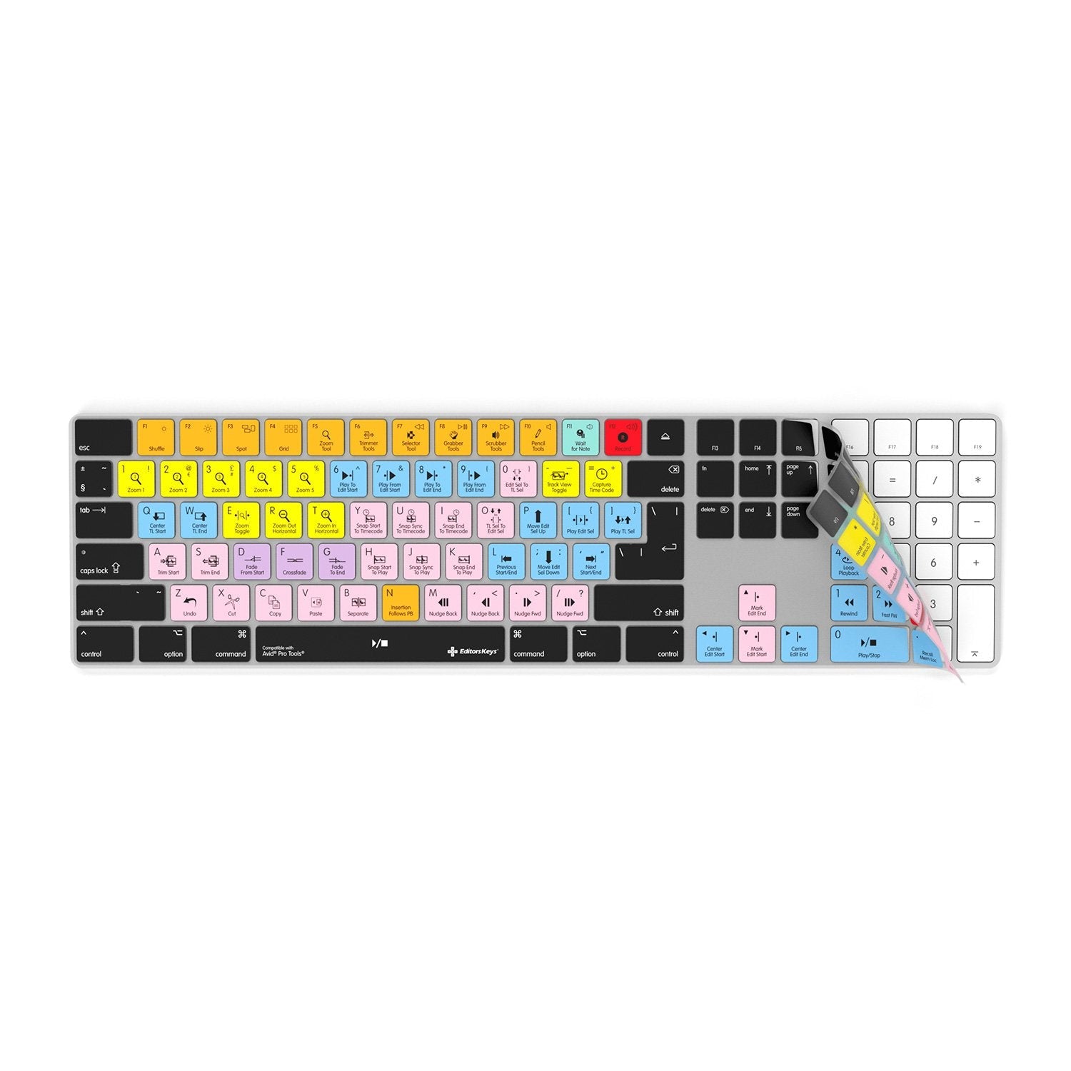 Avid Pro Tools Keyboard Covers for MacBook and iMac - Editors Keys