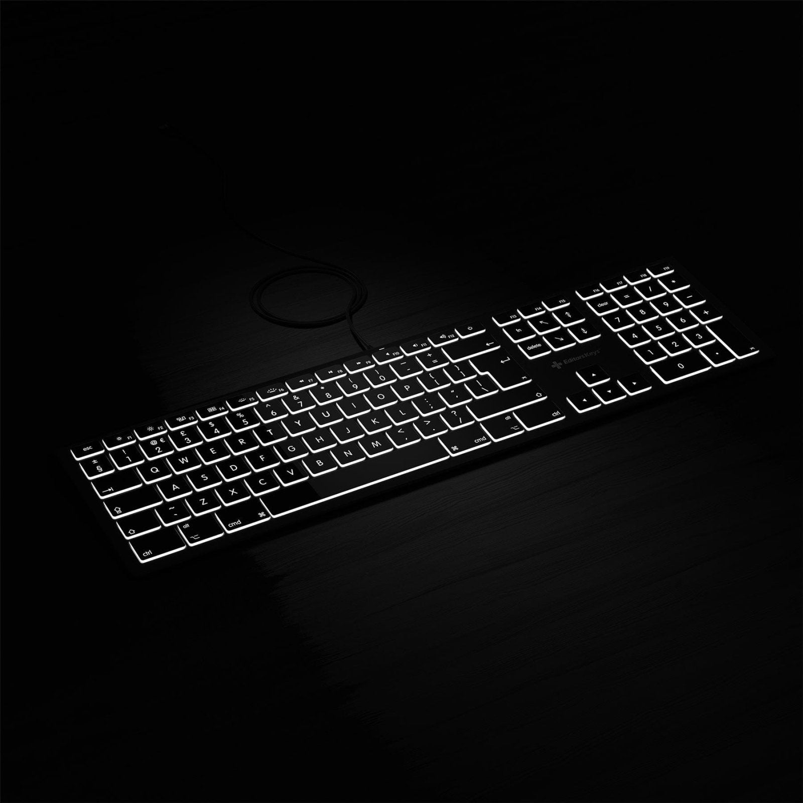 Backlit Mac Keyboard - Standard Keyboard - Editors Keys