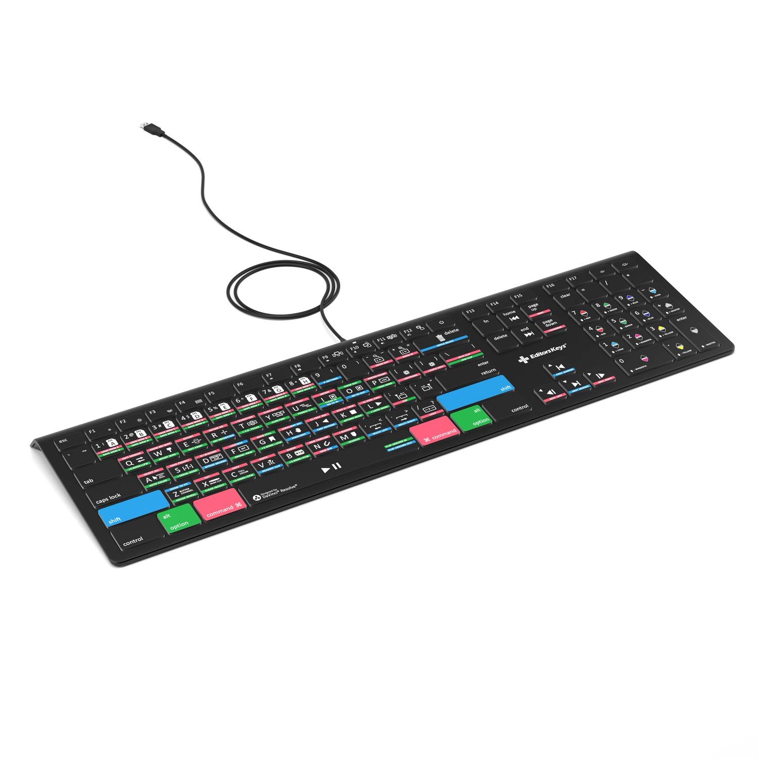 DaVinci Resolve 18 Keyboard - Backlit Mac or PC - Editors Keys