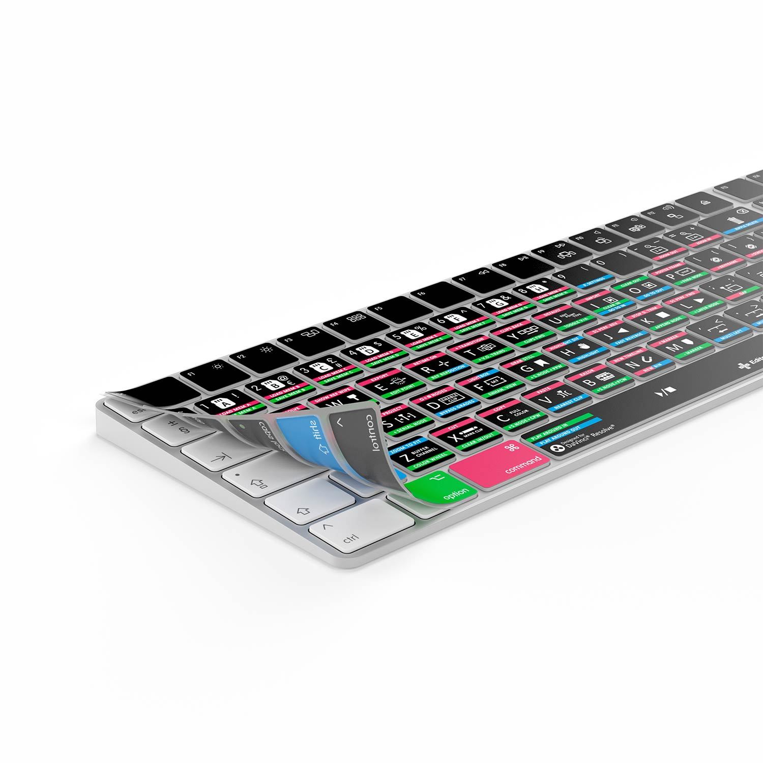 DaVinci Resolve Keyboard Covers for MacBook and iMac - Editors Keys