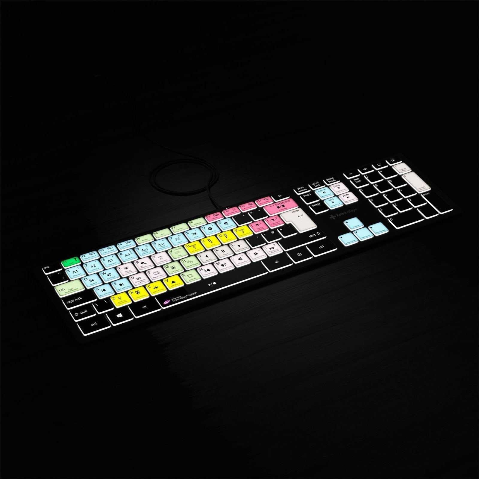 EDIUS Keyboard - Backlit PC - Editors Keys