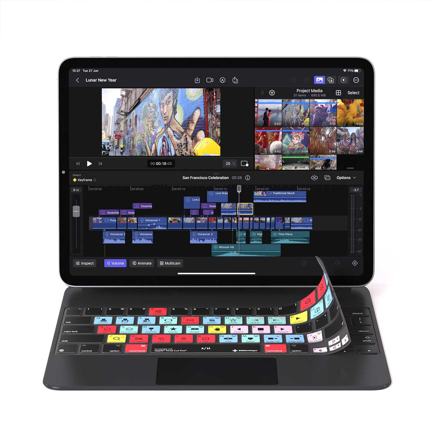 Final Cut Pro Keyboard Covers for iPad Magic Keyboard | Editors Keys