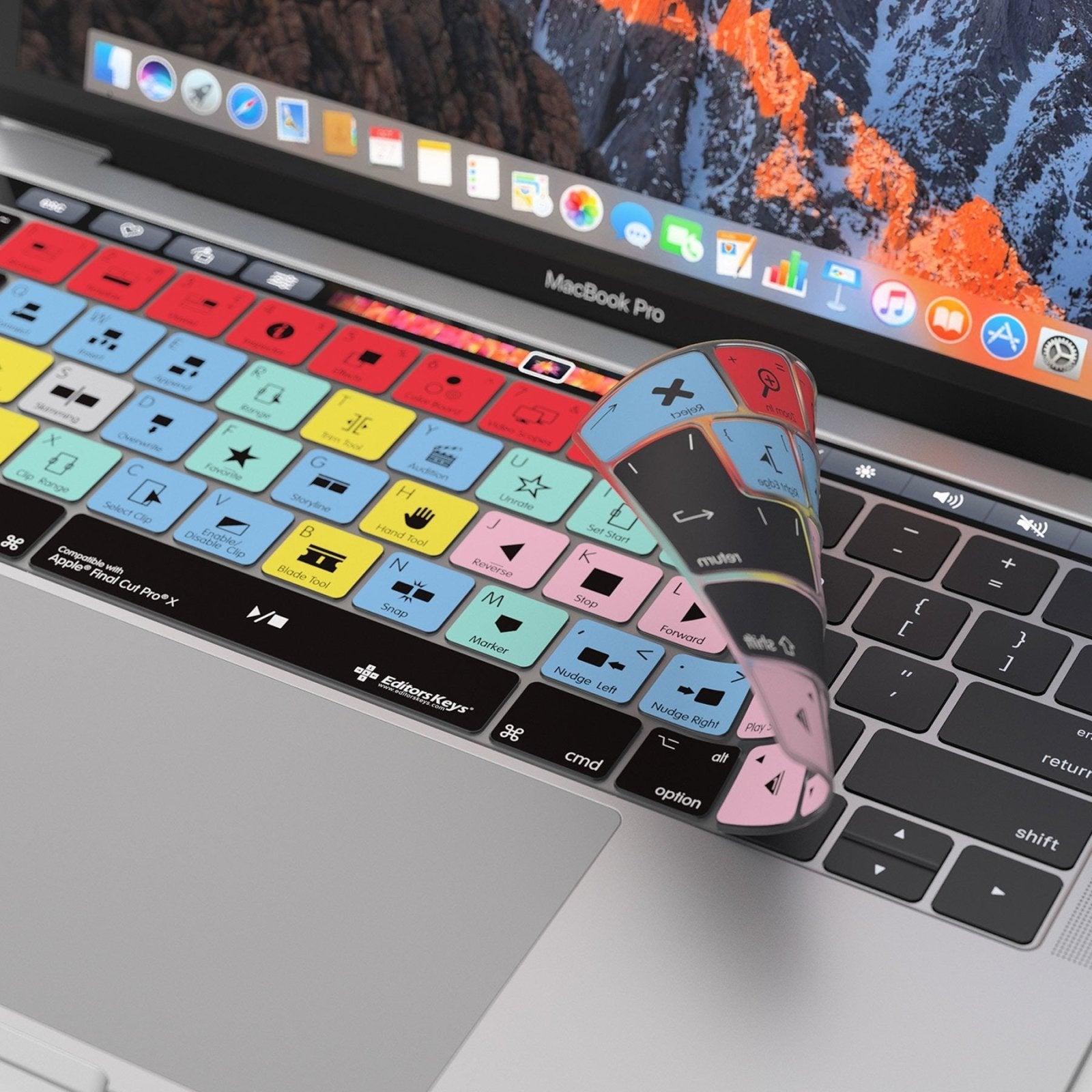 Final Cut Pro Cover for MacBook and iMac - Cover is rolled up
