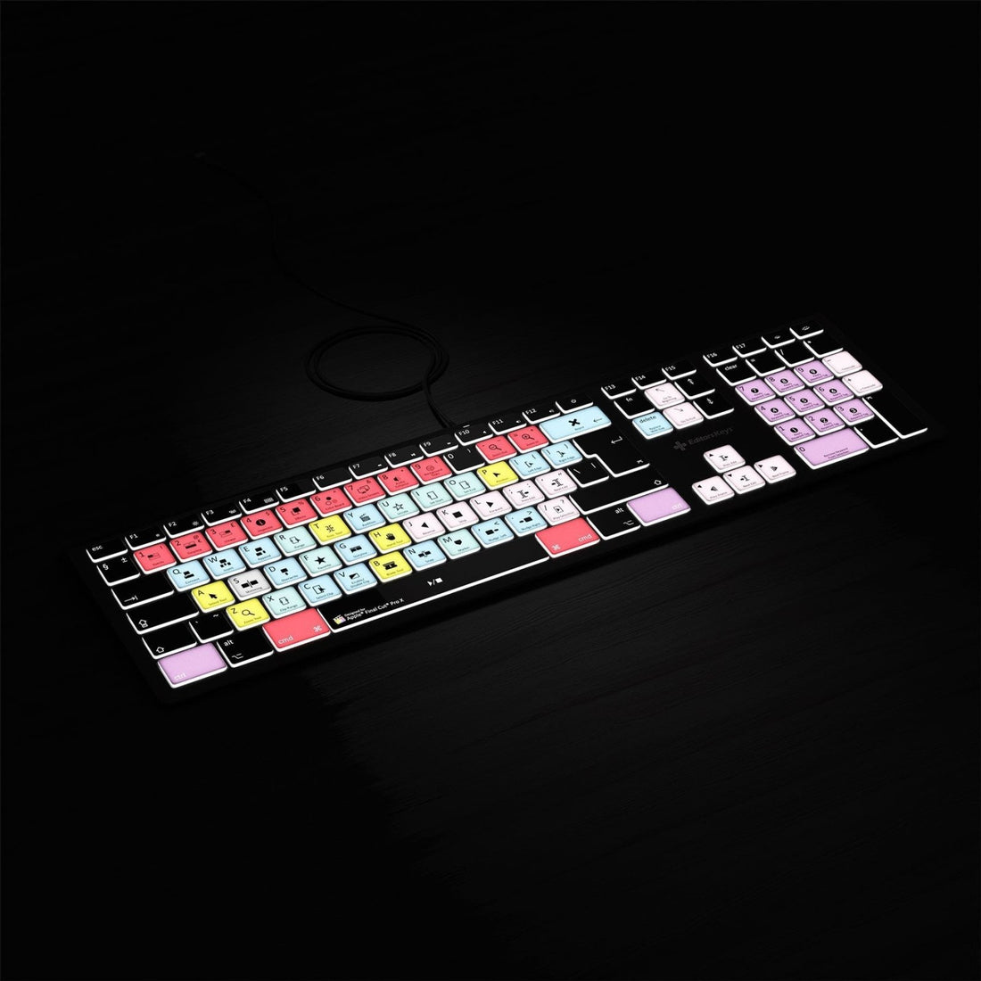 Final Cut Pro Keyboard Backlit Shortcut Keyboard for Mac