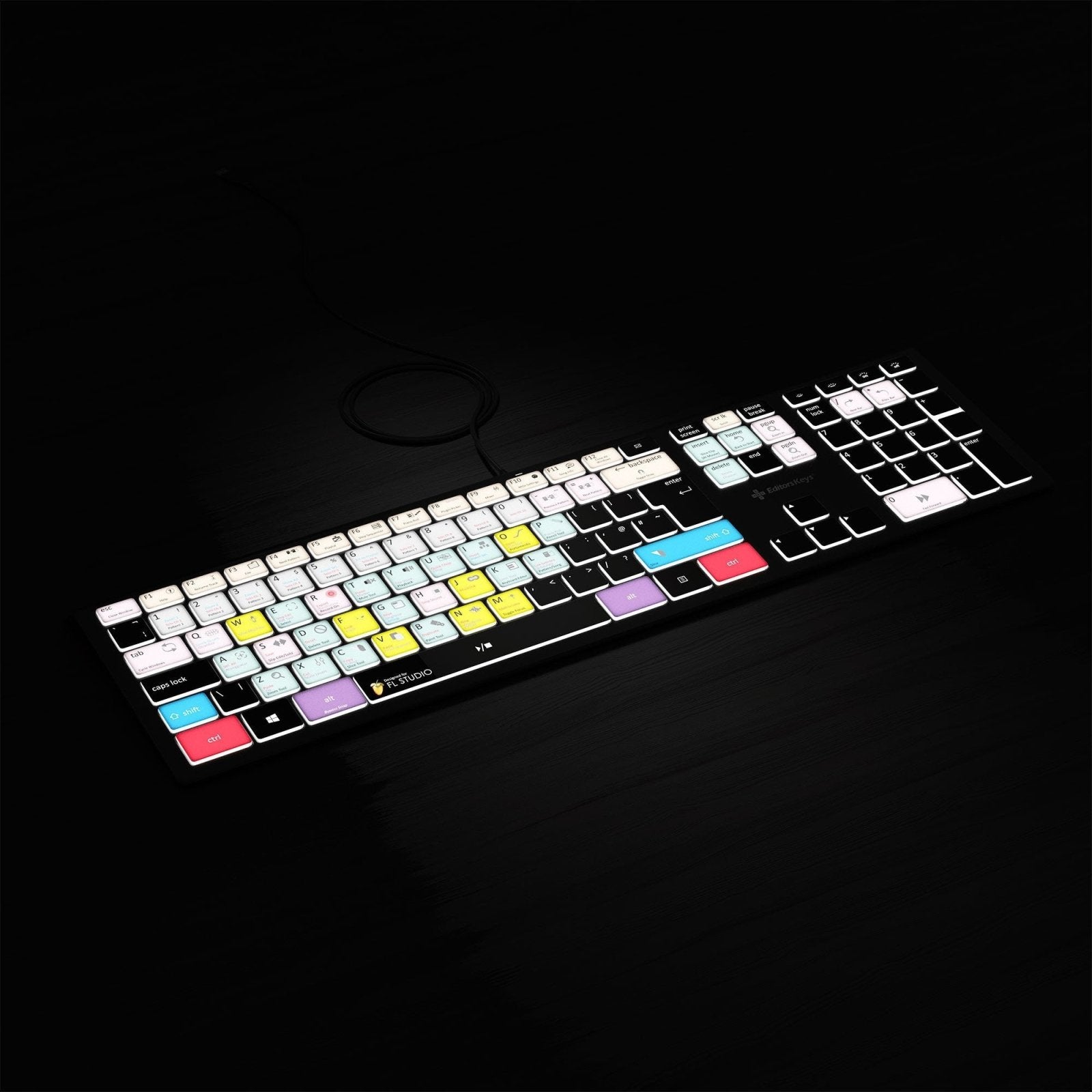 FL Studio Keyboard - Backlit - For Mac or PC - Editors Keys