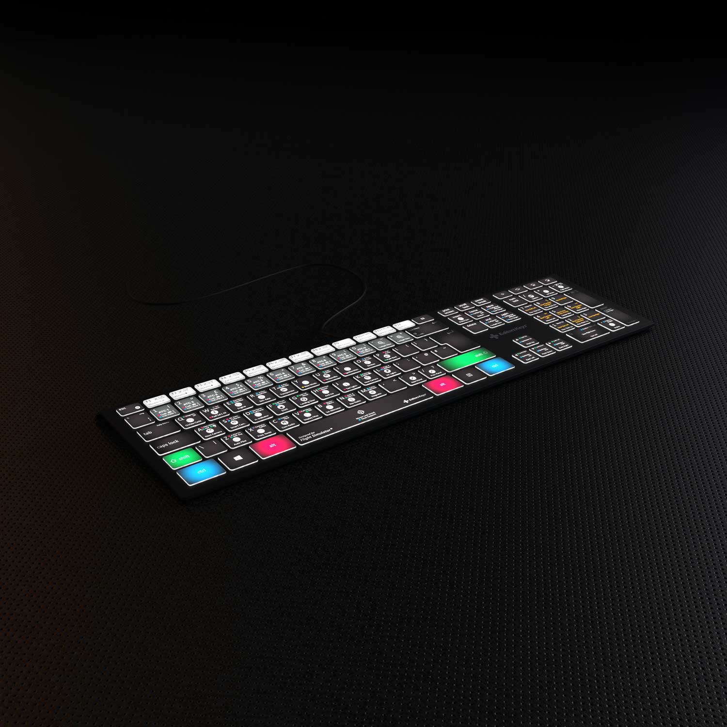 The dedicated backlit keyboard for Microsoft Flight Simulator X